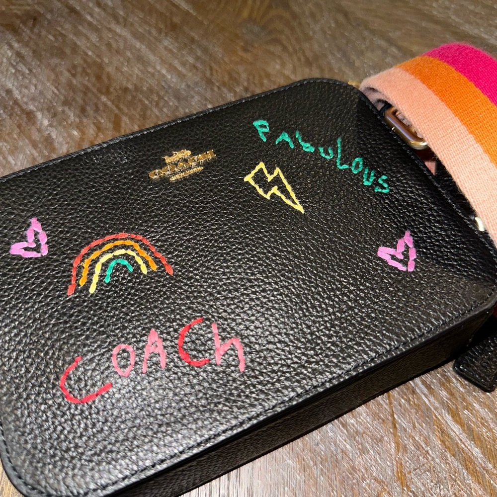 Coach Mini Camera Bag with Diary Embroidery